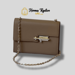 Hermes Grey Epsom Leather Verrou 23 Shoulder Bag