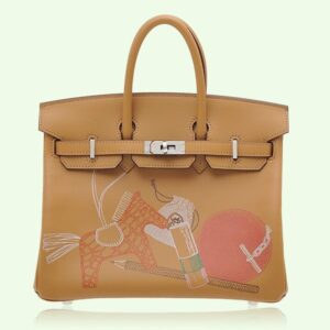 Hermes Birkin 25 Abricot Ostrich Palladium
