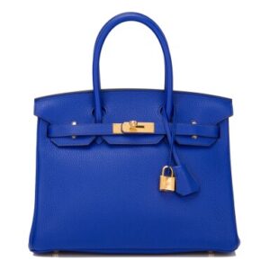 Hermes Birkin 25 Bleu France Togo Gold Hardware