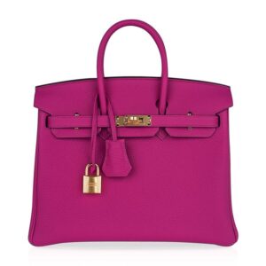 Hermes Birkin 25 Rose Pourpre Pink Bag