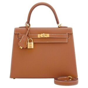 Hermès Kelly 25 Sellier handbag in Gold Epsom