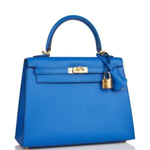 Hermès Kelly Sellier 25 bag in Bleu France