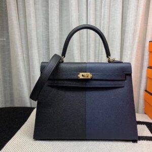 Hermes Kelly Sellier 28 Casaque Bleu