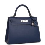 Hermès Kelly Sellier 28 bag in Bleu Indigo Epsom