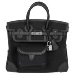 Hermès Limited Edition Birkin Cargo 25 bag in black canvas