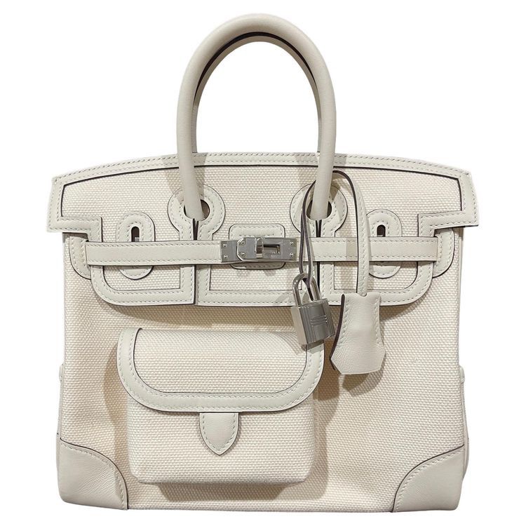 Hermes Toile Goeland Swift Cargo Birkin 25 Auction