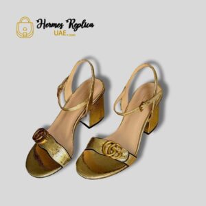 Gucci Metallic Gold Crinkled Leather