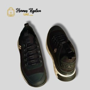 Chanel Suede & Leather Trainers Black