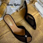 Chanel mesh Peep toe heels