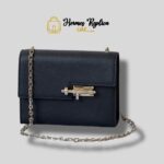 Preowned Hermes black epsom verrou 21 Bag