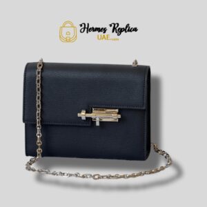 Preowned Hermes black epsom verrou 21 Bag