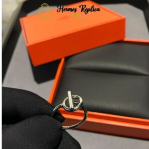 Hermes Echape Silver Ring