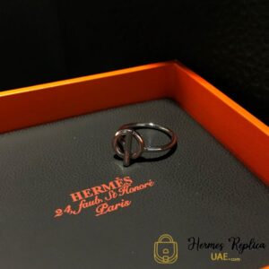 Hermes Echape Silver Ring For Woman